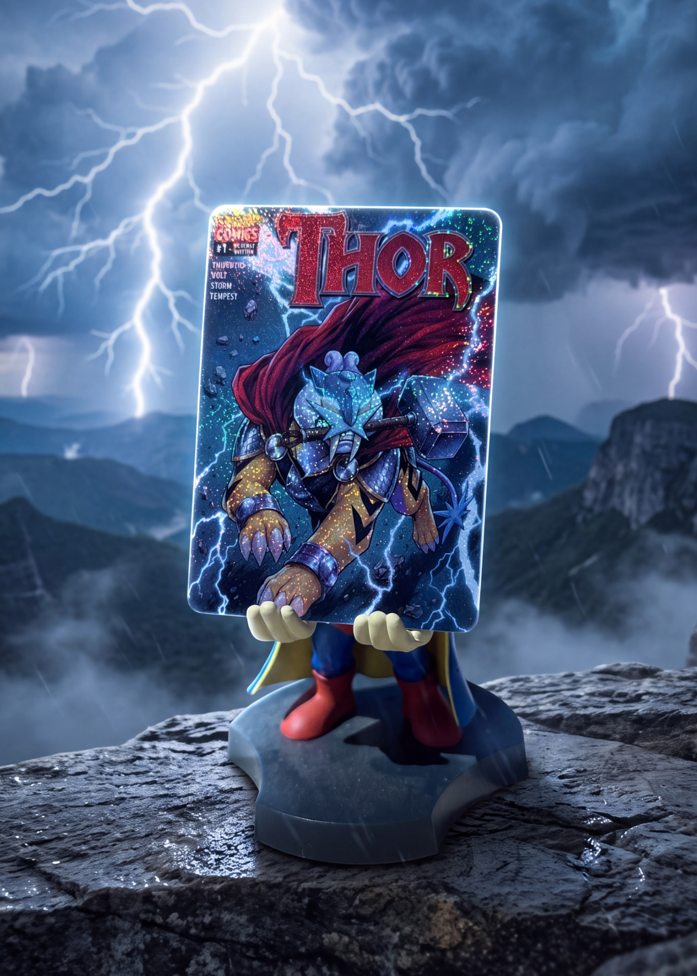 Thor custom fan-art trading card