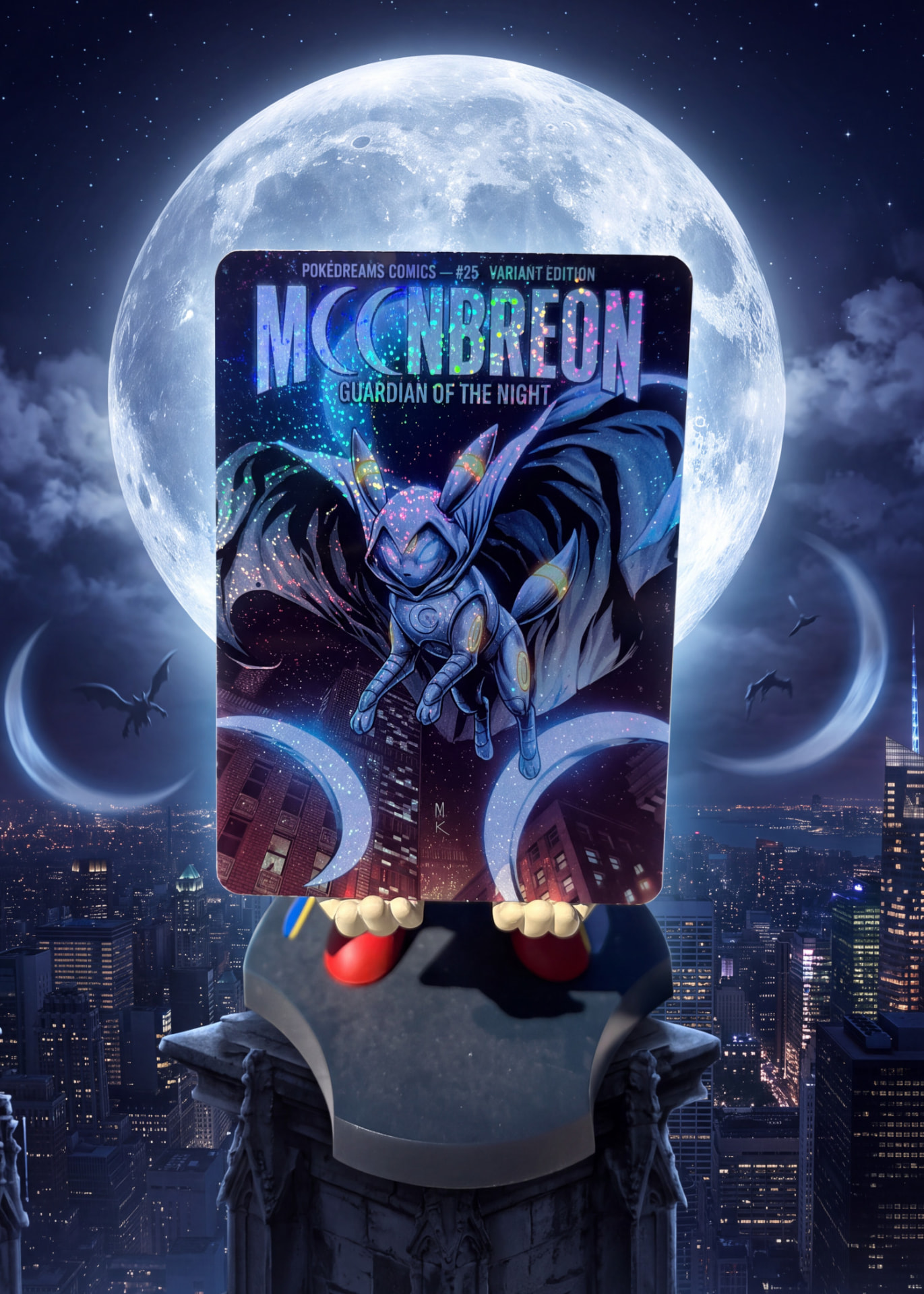 Moonbreon: Guardian of the Night custom fan-art trading card