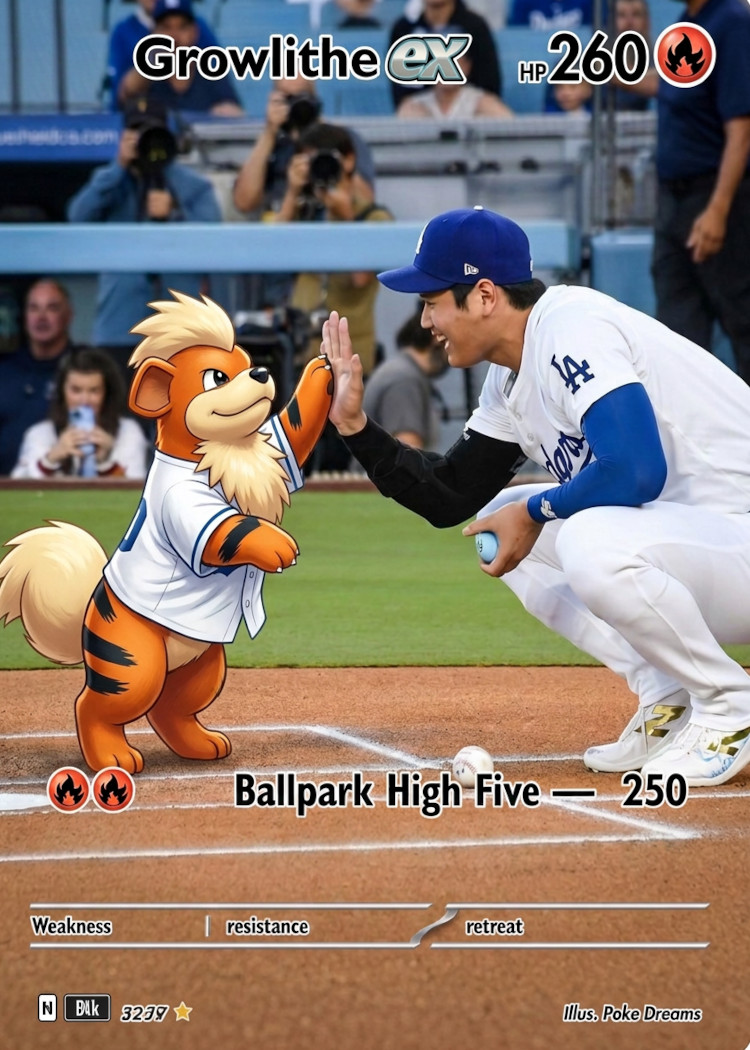 Dodger Dog custom fan-art trading card