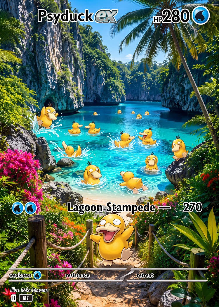 Happy Duck custom fan-art trading card